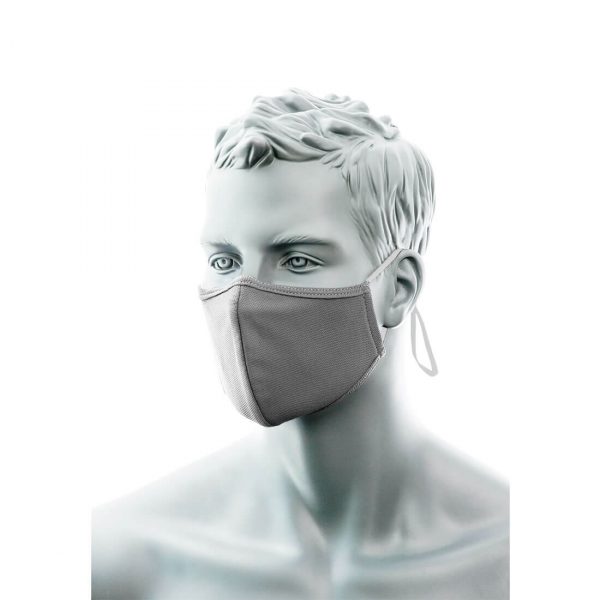 Maschera in tessuto antimicrobico a 2 strati con ponte nasale (Pk25)